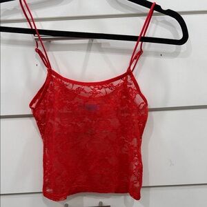 Edikted Red Lace Spaghetti Strap